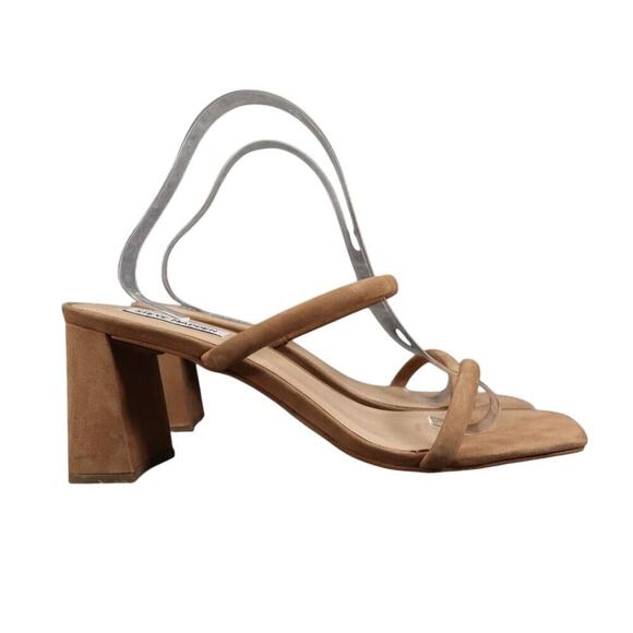 Steve Madden Shoes Womens 10 Sandal Mule Pumps Double Strap Leather Brown Lilah - Picture 2 of 12